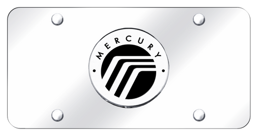 Mercury Logo Chrome on Chrome Plate License Frame