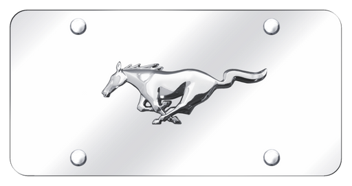 Ford Mustang Horse Chrome on Chrome Plate License Frame