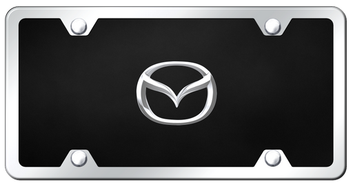 Mazda Chrome on Black Acrylic Kit License Plate Frame