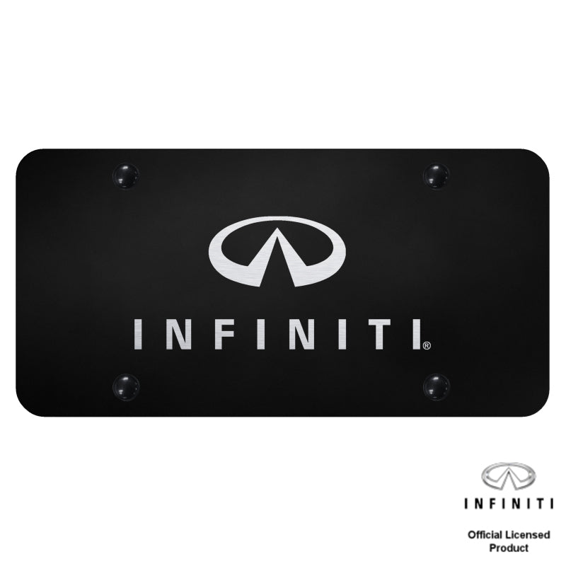 Infiniti License Plate-Laser Etched Black Frame