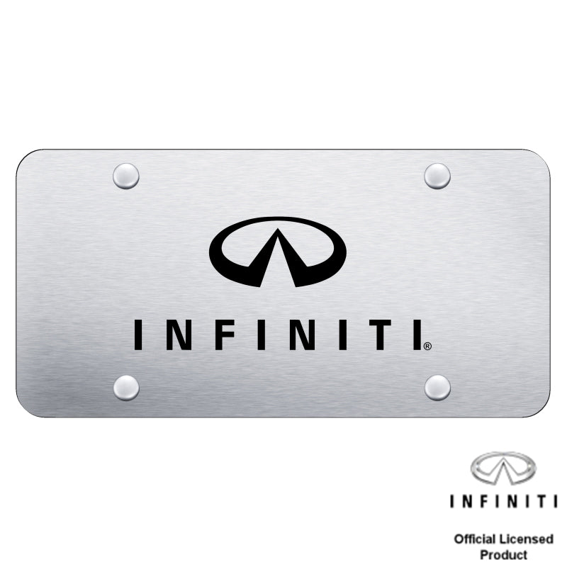 Infiniti License Plate-Laser Etched Brushed — AutoEverythingUSA.com
