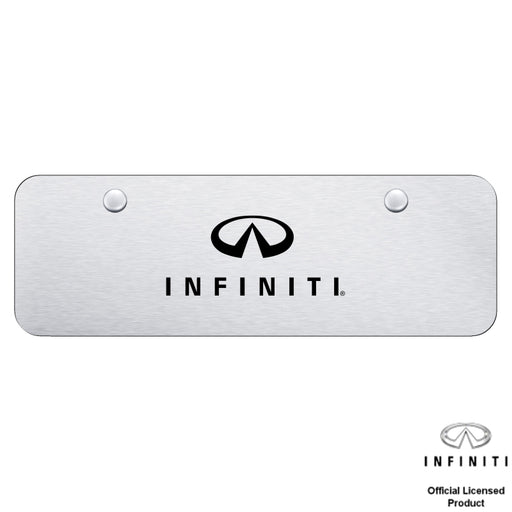 Infiniti Mini Plate Laser Etched Brushed License Frame