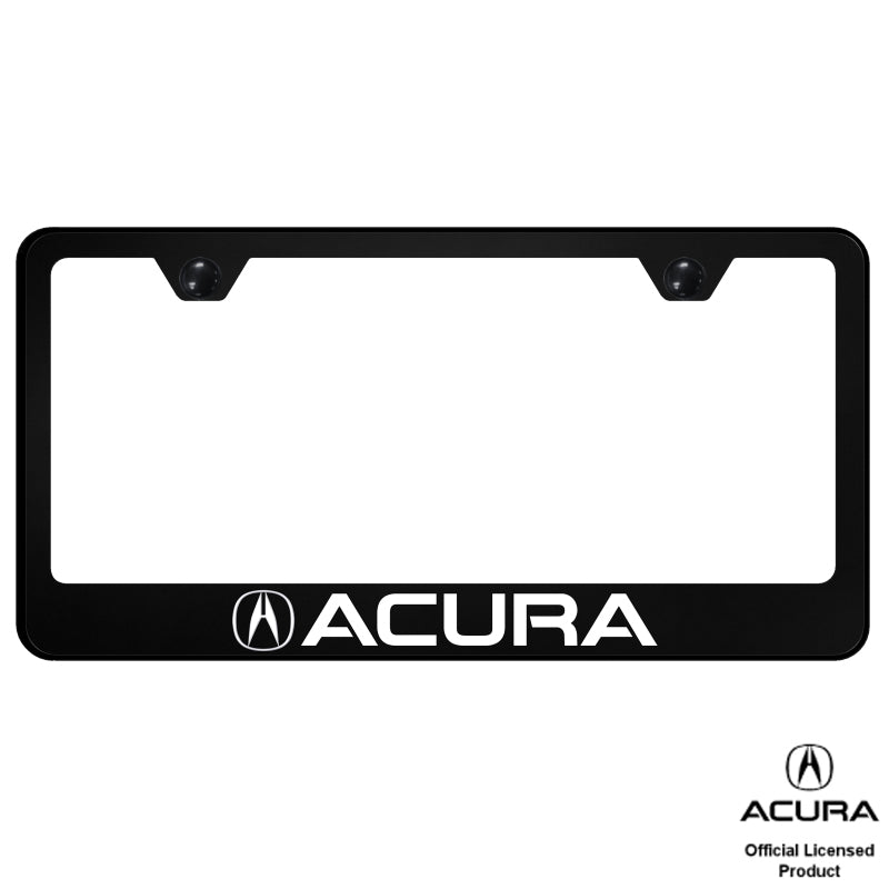 Acura PC Frame – UV Print on Black License Plate Frame