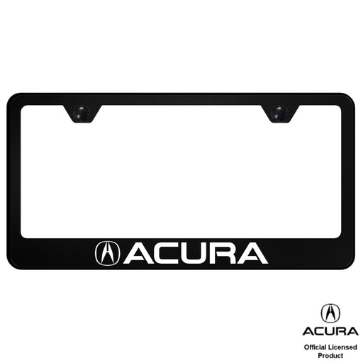Acura PC Frame – UV Print on Black License Plate Frame