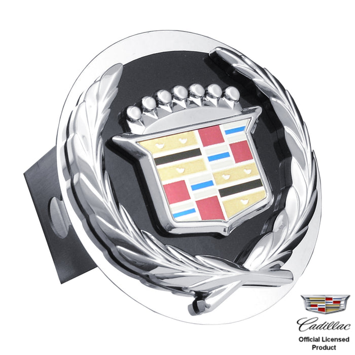 Cadillac 3D Logo Black Trailer Hitch Plug