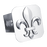Fleur-De-Lis 3D Logo Mirrored Chrome Trailer Hitch Plug