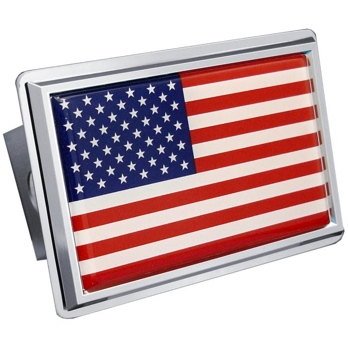 U.S. Flag Stainless Steel Trailer Hitch Plug US Flag