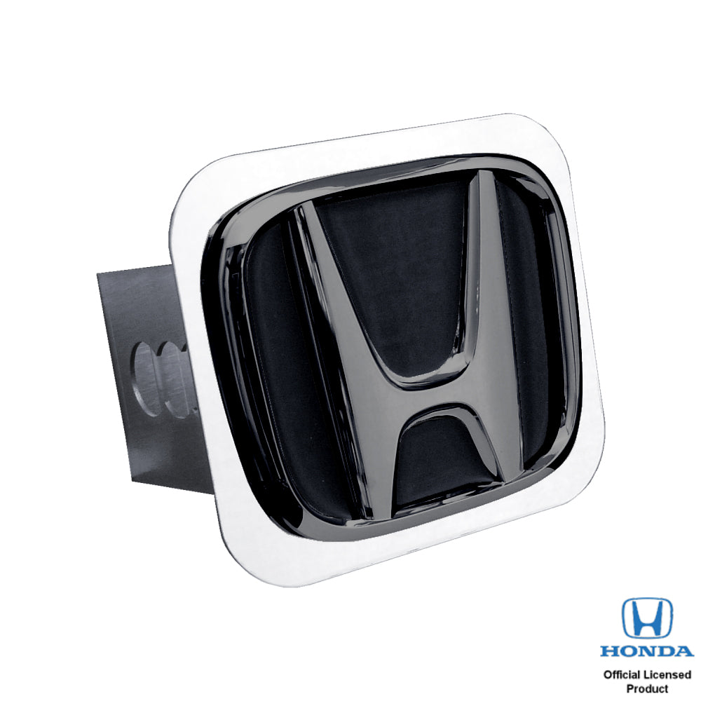 Honda Black Filled and Black Pearl Logo Trailer Hitch Plug