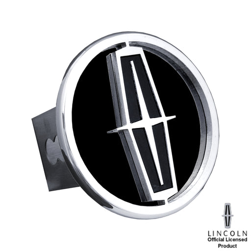 Lincoln Black Filled Logo Black Trailer Hitch Plug