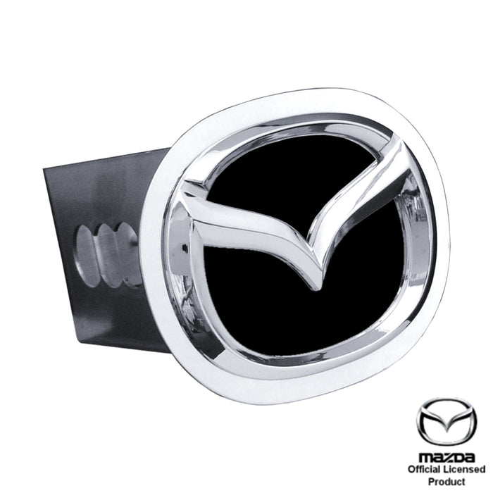 Au-Tomotive Gold Mazda (New) Chrome/Black Trailer Hitch Plug