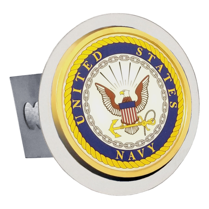 US NAVY U.S. Navy Mirrored Chrome Trailer Hitch Plug