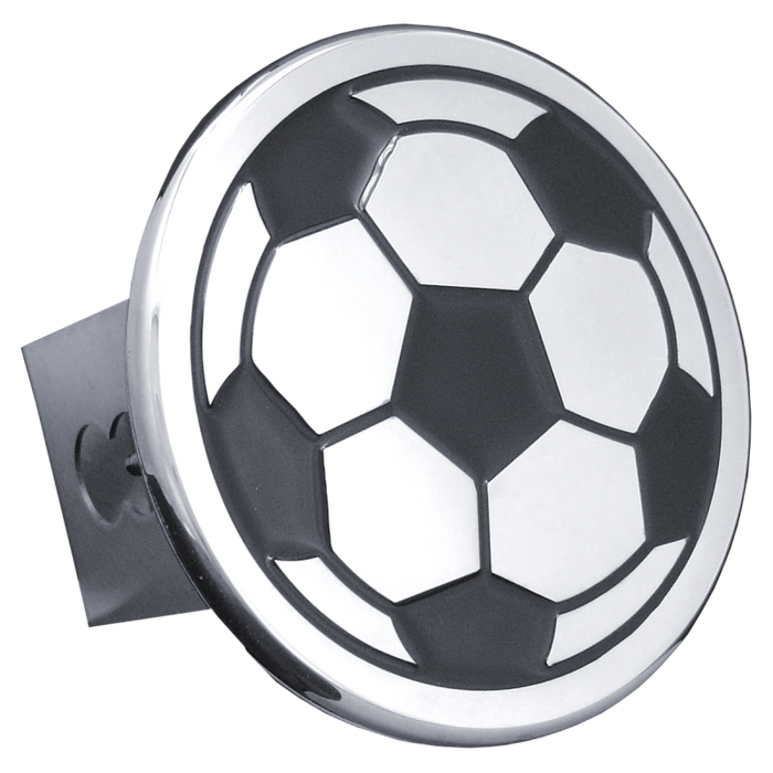 Au-Tomotive Gold Soccer Ball Chrome Trailer Hitch Plug